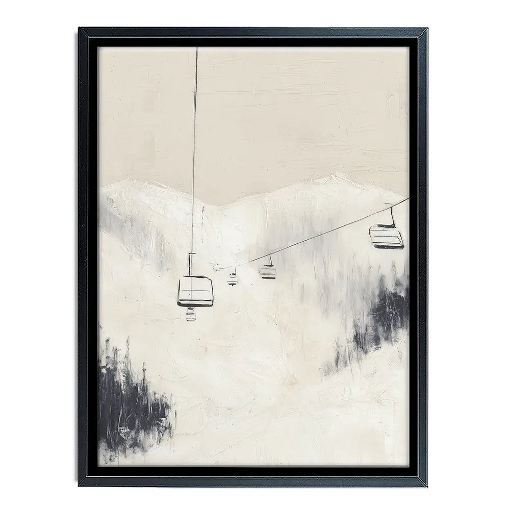 Skier Across Pale Slope Canvas Print Skier Across Pale Slope Canvas Print wall art product Chromatic Storm Studio