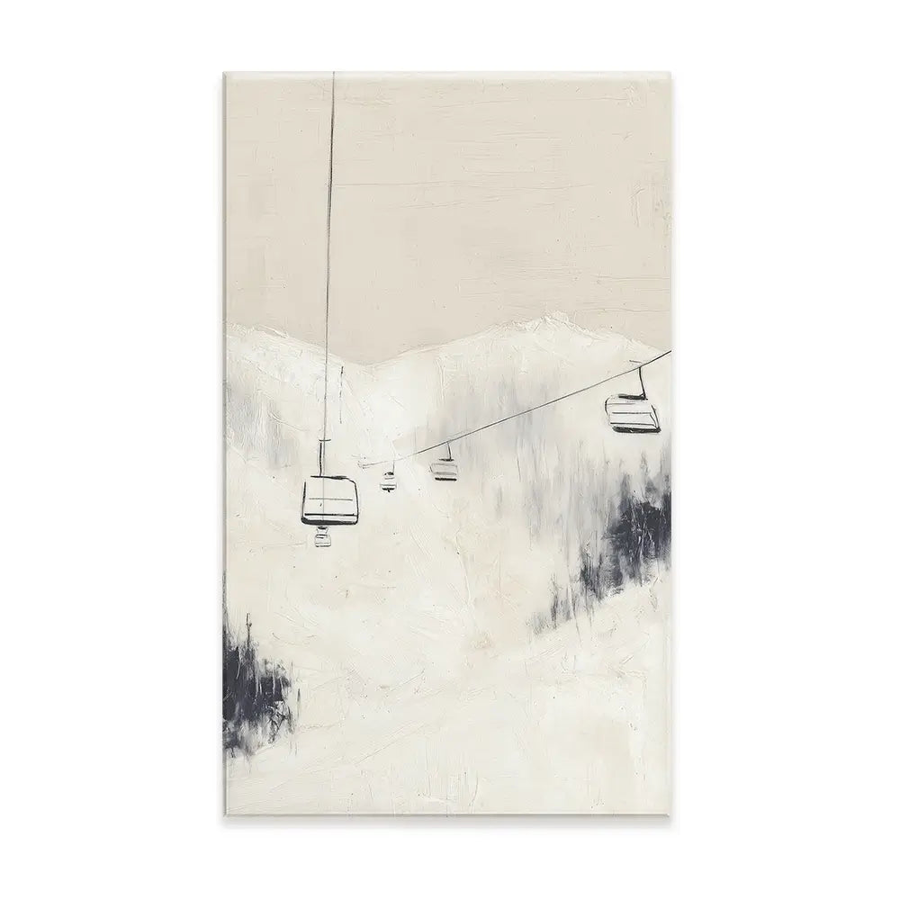 Skier Across Pale Slope Canvas Print Skier Across Pale Slope Canvas Print wall art product Chromatic Storm Studio