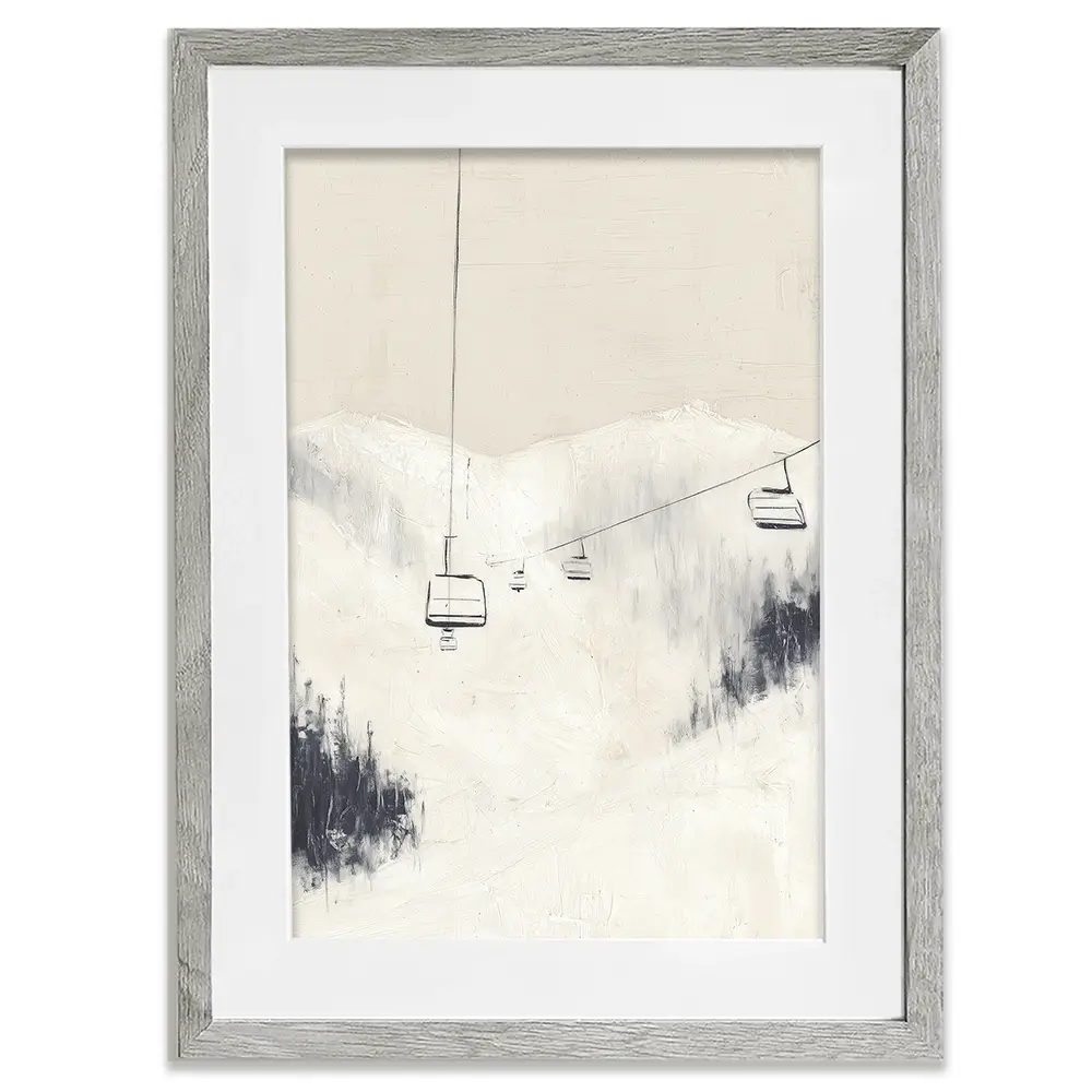 Skier Across Pale Slope Framed Art Print Skier Across Pale Slope Framed Art Print wall art product Chromatic Storm Studio