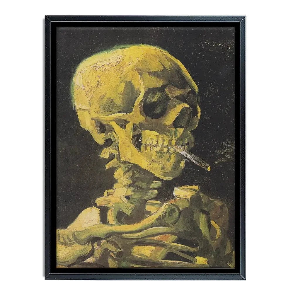Skull Of A Skeleton With A Burning Cigarette Canvas Print Skull Of A Skeleton With A Burning Cigarette Canvas Print wall art product Vincent Van Gogh