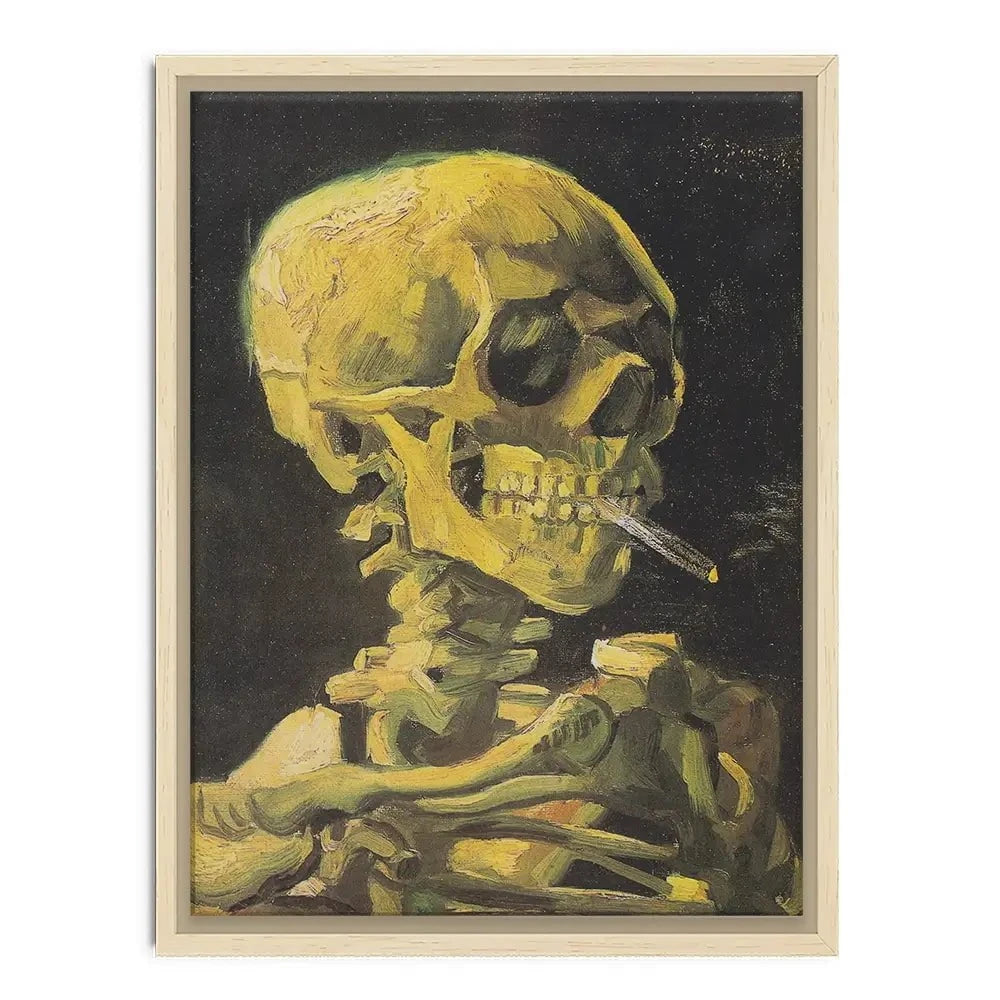 Skull Of A Skeleton With A Burning Cigarette Canvas Print Skull Of A Skeleton With A Burning Cigarette Canvas Print wall art product Vincent Van Gogh