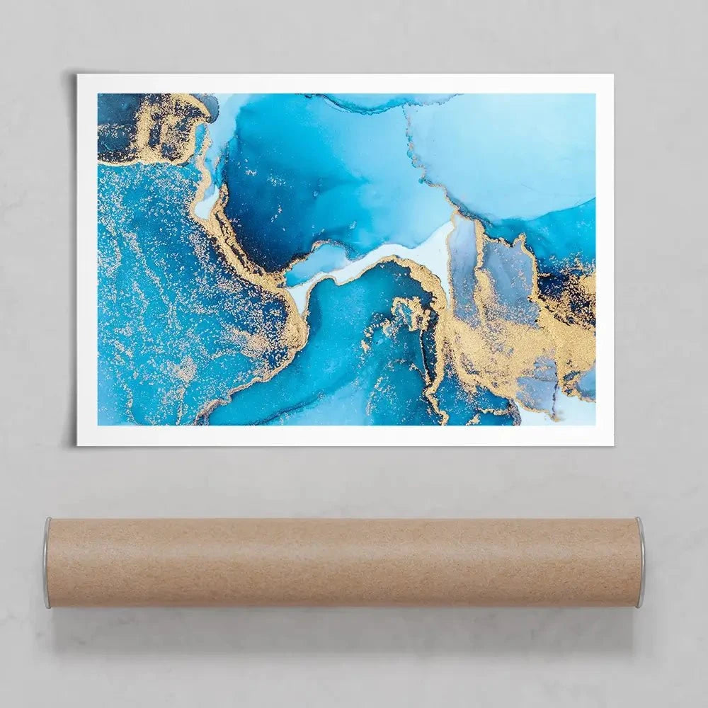Sky Blue Marble Art Print Sky Blue Marble Art Print wall art product Blue Planet Studio / Shutterstock