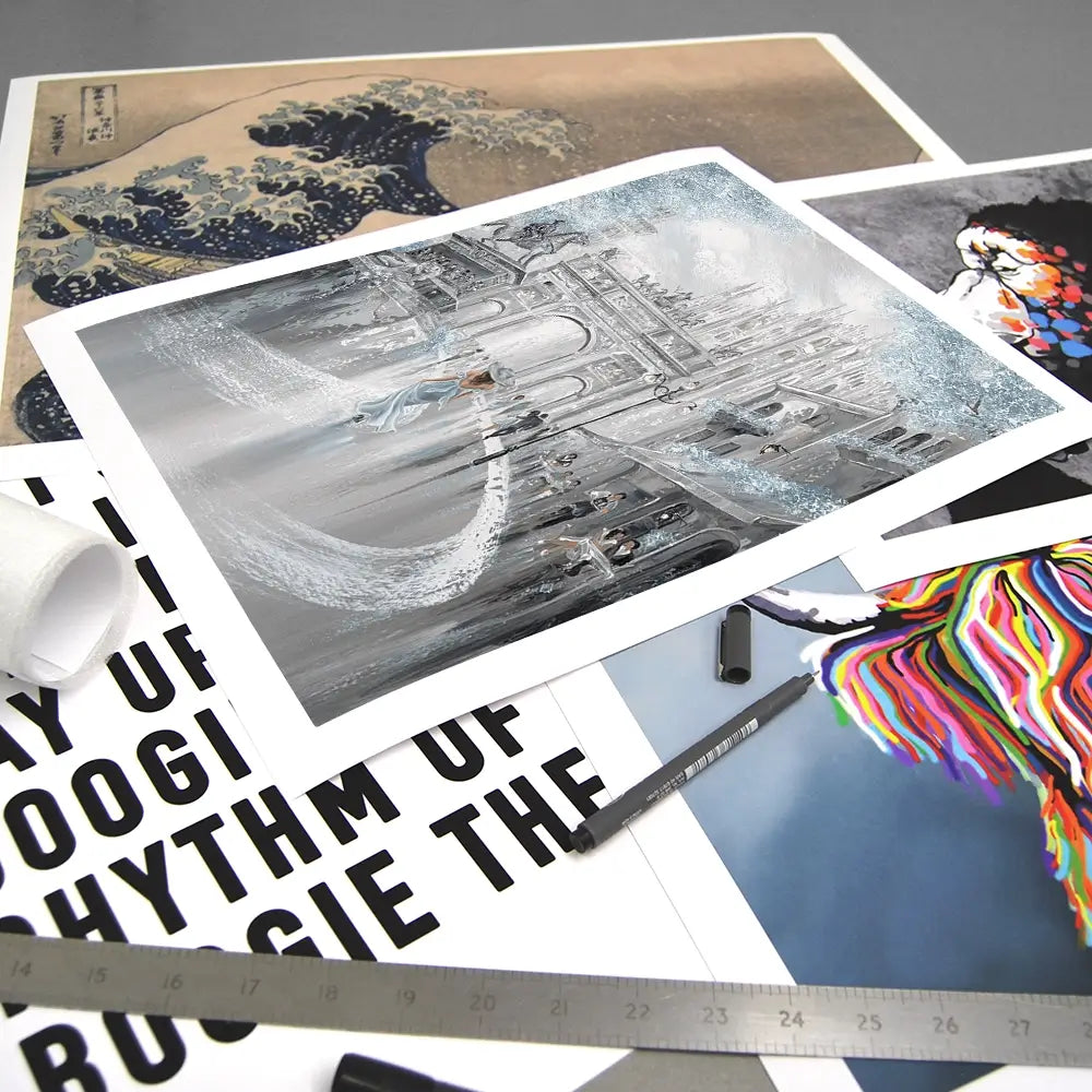 Sky Blue Milan Art Print Sky Blue Milan Art Print wall art product Isabella Karolewicz