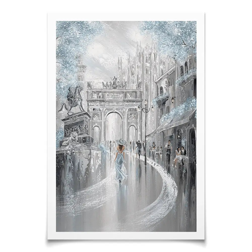 Sky Blue Milan Art Print Sky Blue Milan Art Print wall art product Isabella Karolewicz