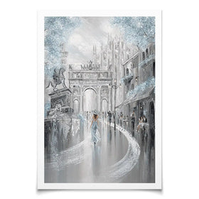 Sky Blue Milan Art Print Sky Blue Milan Art Print wall art product Isabella Karolewicz