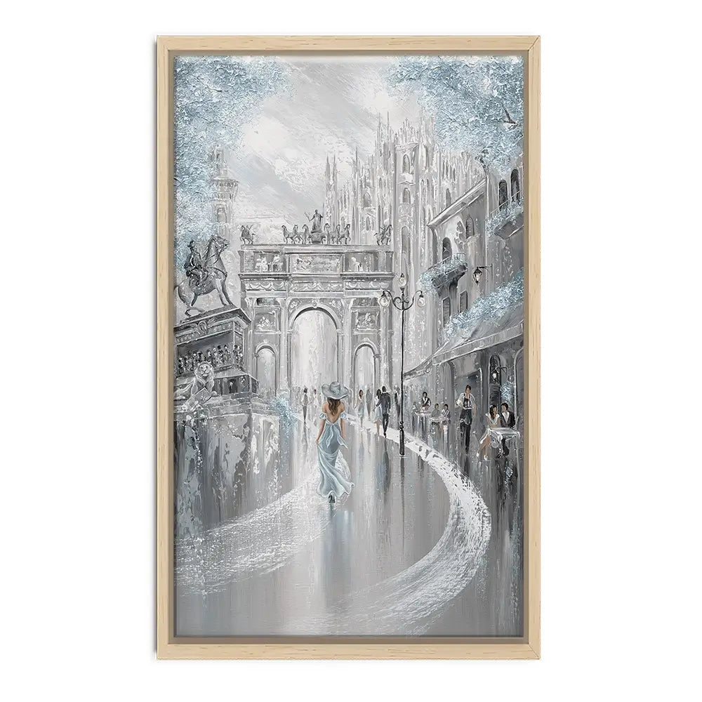 Sky Blue Milan Canvas Print Sky Blue Milan Canvas Print wall art product Isabella Karolewicz