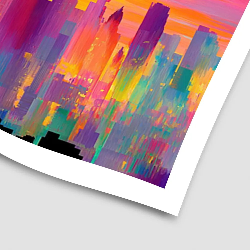 Skyline Ablaze Art Print Skyline Ablaze Art Print wall art product Chromatic Storm Studio