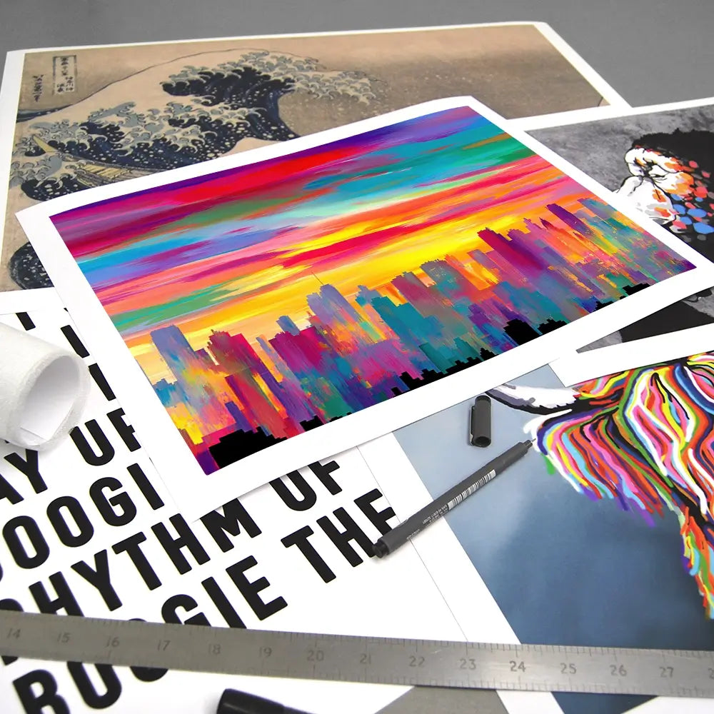 Skyline Ablaze Art Print Skyline Ablaze Art Print wall art product Chromatic Storm Studio