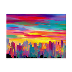 Skyline Ablaze Canvas Print Skyline Ablaze Canvas Print wall art product Chromatic Storm Studio