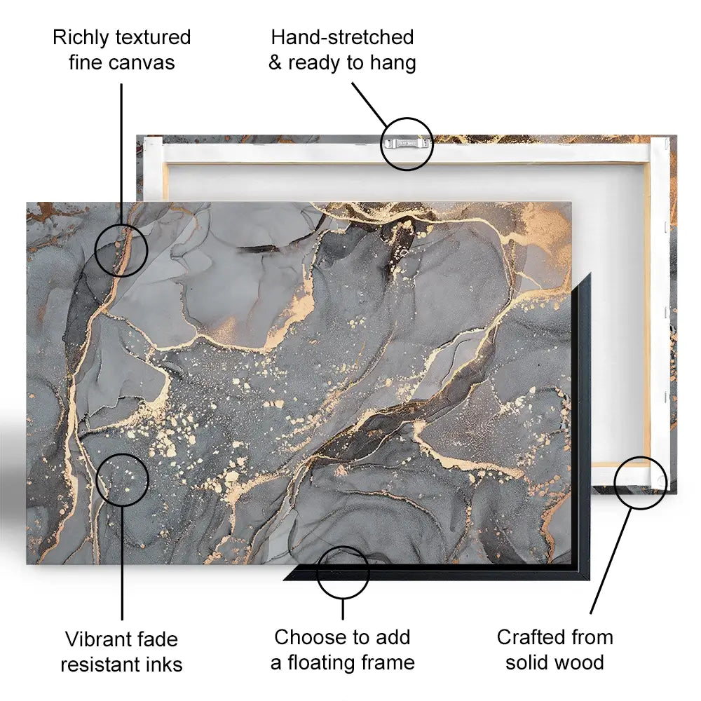 Slate Grey Marble Canvas Print Slate Grey Marble Canvas Print wall art product djero.adlibeshe yahoo.com / Shutterstock