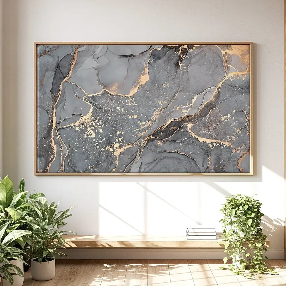 Slate Grey Marble Oversized Canvas Print Slate Grey Marble Oversized Canvas Print wall art product Art Print Shop