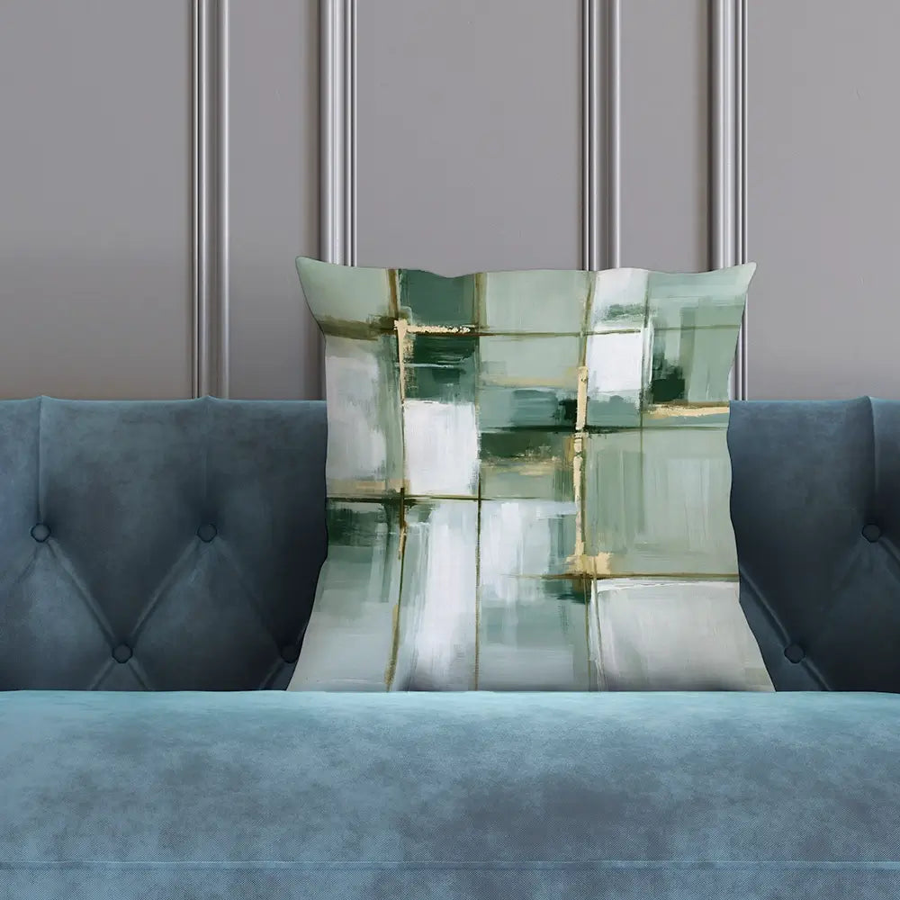 Slate Plaid Grid Cushion Slate Plaid Grid Cushion wall art product Chromatic Storm Studio