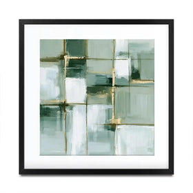 Slate Plaid Grid Square Framed Art Print Slate Plaid Grid Square Framed Art Print wall art product Chromatic Storm Studio