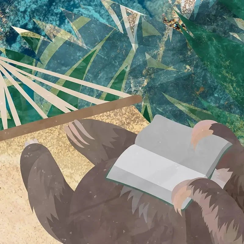 Sloth Jungle Canvas Print Sloth Jungle Canvas Print wall art product Sarah Manovski