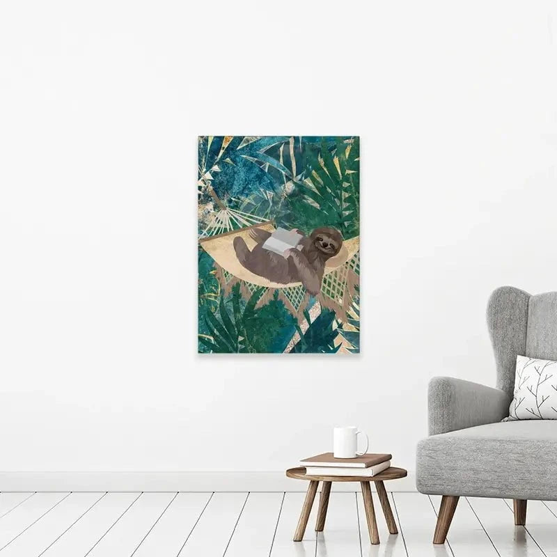 Sloth Jungle Canvas Print Sloth Jungle Canvas Print wall art product Sarah Manovski