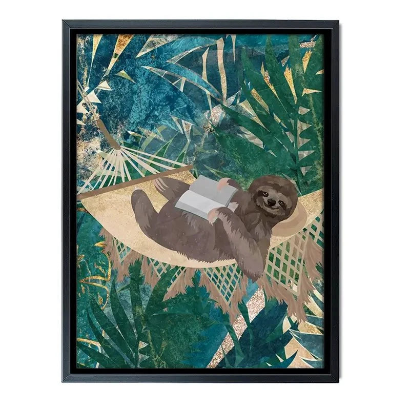 Sloth Jungle Canvas Print Sloth Jungle Canvas Print wall art product Sarah Manovski