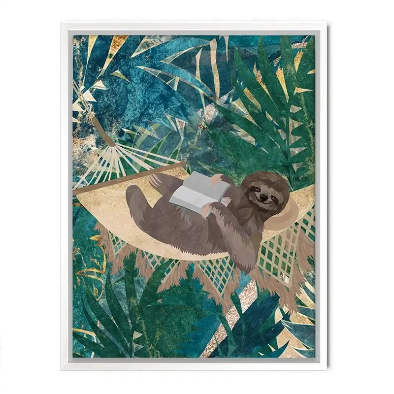 Sloth Jungle Canvas Print Sloth Jungle Canvas Print wall art product Sarah Manovski