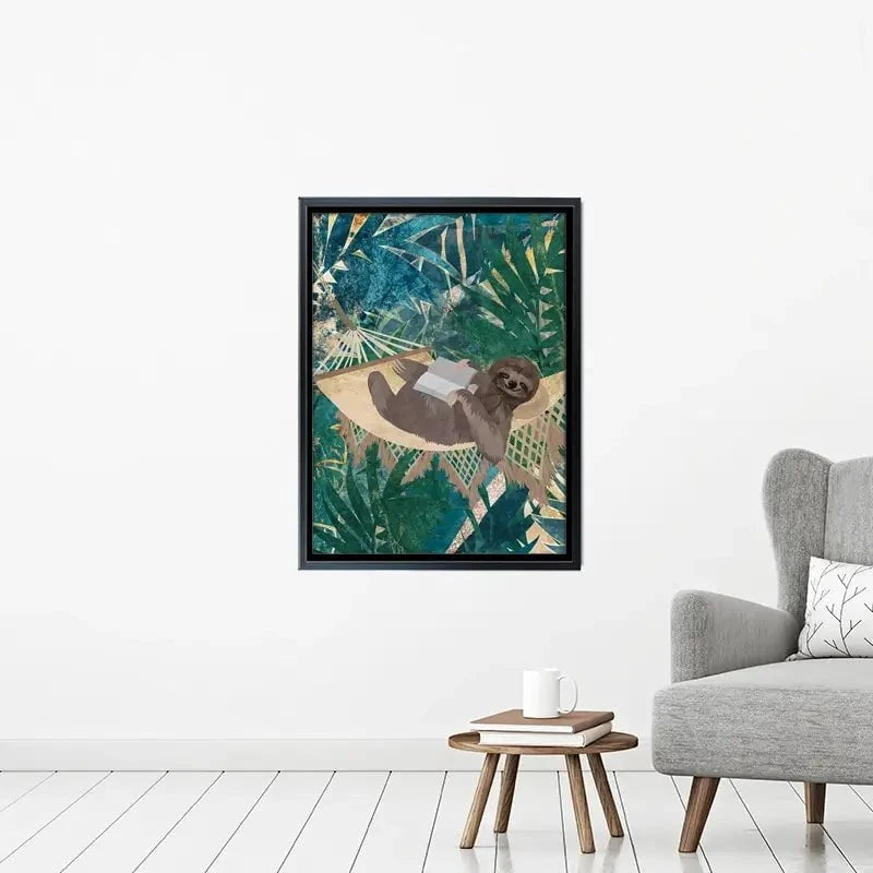 Sloth Jungle Canvas Print Sloth Jungle Canvas Print wall art product Sarah Manovski