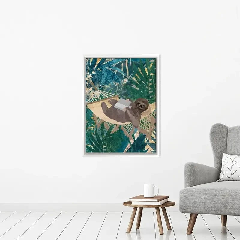 Sloth Jungle Canvas Print Sloth Jungle Canvas Print wall art product Sarah Manovski