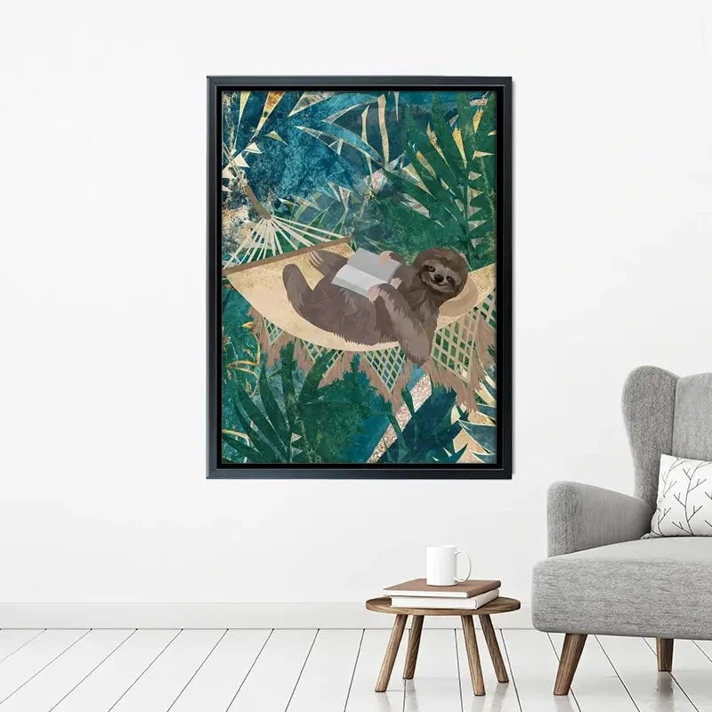 Sloth Jungle Canvas Print Sloth Jungle Canvas Print wall art product Sarah Manovski