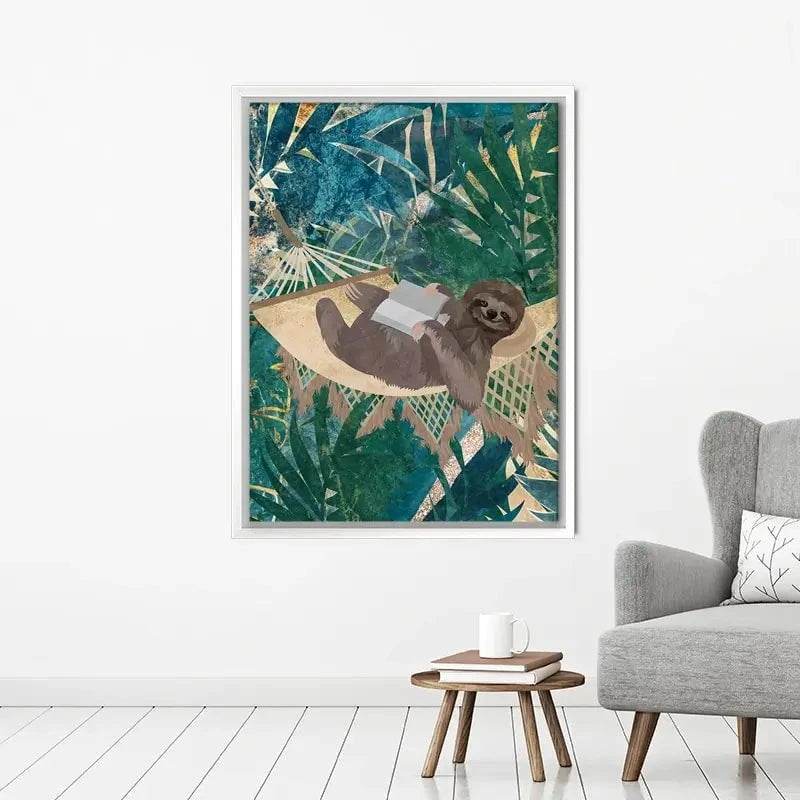 Sloth Jungle Canvas Print Sloth Jungle Canvas Print wall art product Sarah Manovski