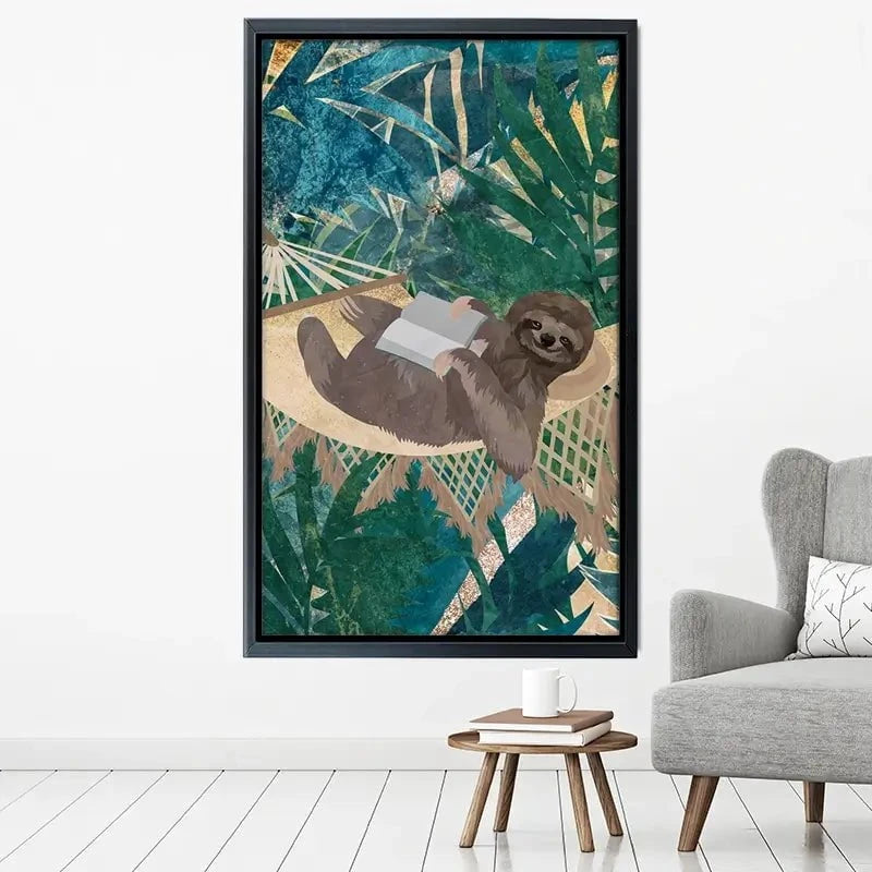Sloth Jungle Canvas Print Sloth Jungle Canvas Print wall art product Sarah Manovski