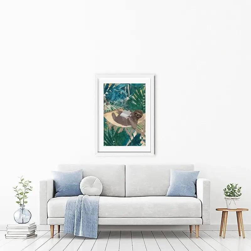 Sloth Jungle Framed Art Print Sloth Jungle Framed Art Print wall art product Sarah Manovski