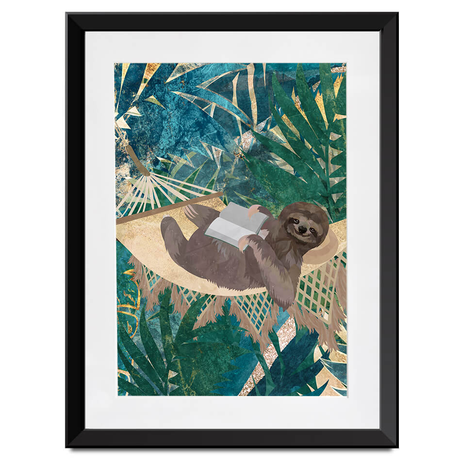 Sloth Jungle Framed Art Print Sloth Jungle Framed Art Print wall art product Sarah Manovski