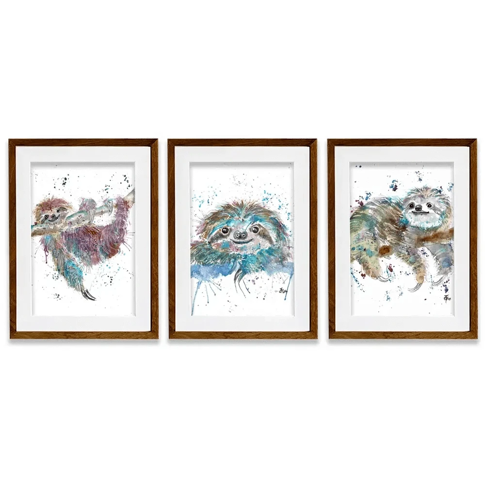 Sloth Life Framed Art Print Trio Sloth Life Framed Art Print Trio wall art product Jamie Taylor