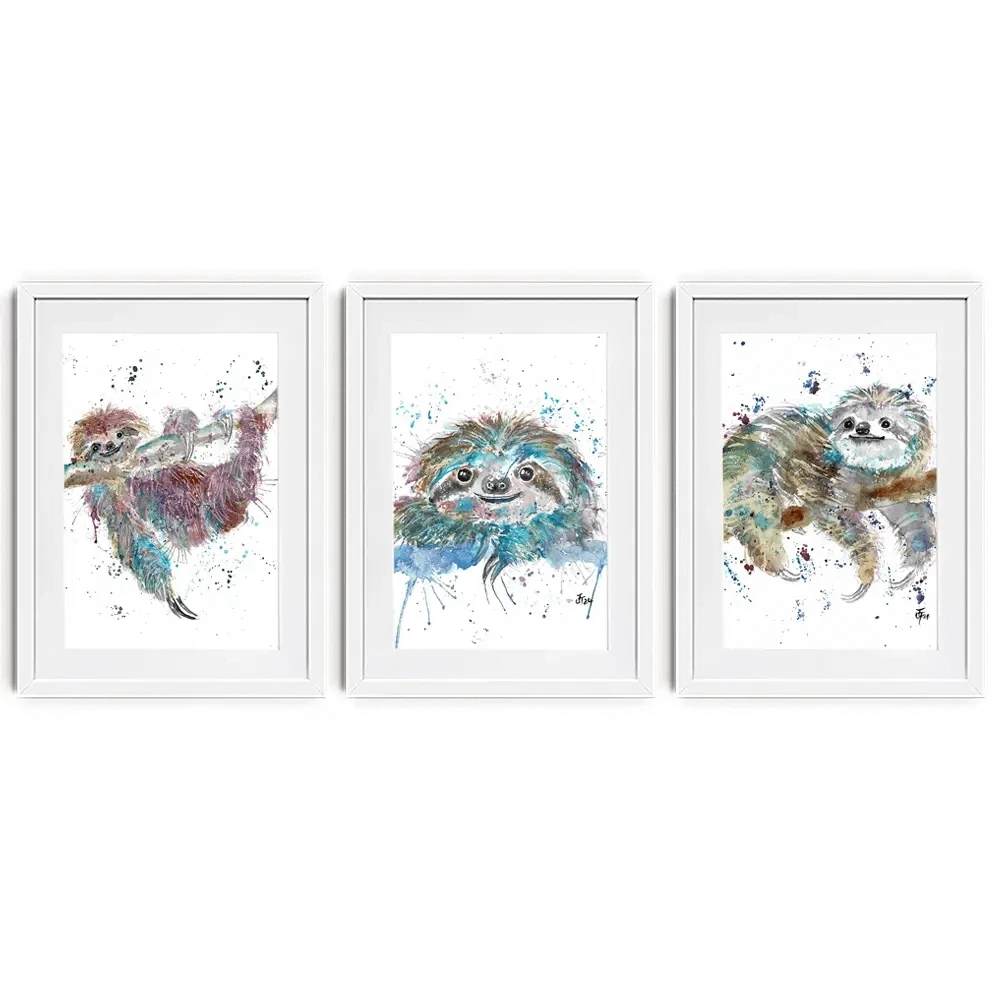 Sloth Life Framed Art Print Trio Sloth Life Framed Art Print Trio wall art product Jamie Taylor