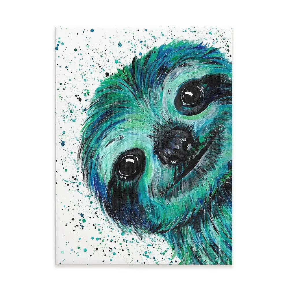 Sloth Otto Canvas Print Sloth Otto Canvas Print wall art product Emma LC Art