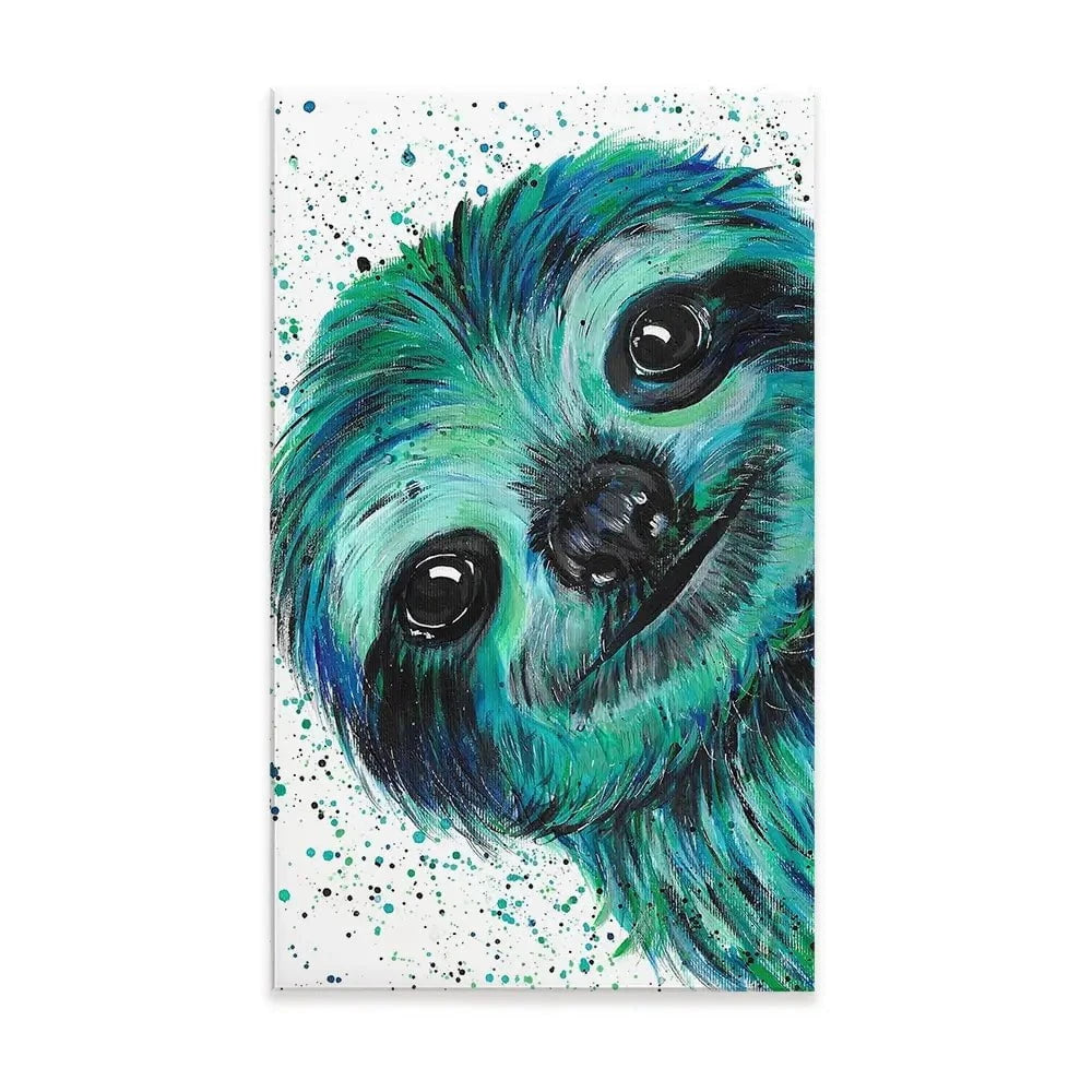 Sloth Otto Canvas Print Sloth Otto Canvas Print wall art product Emma LC Art