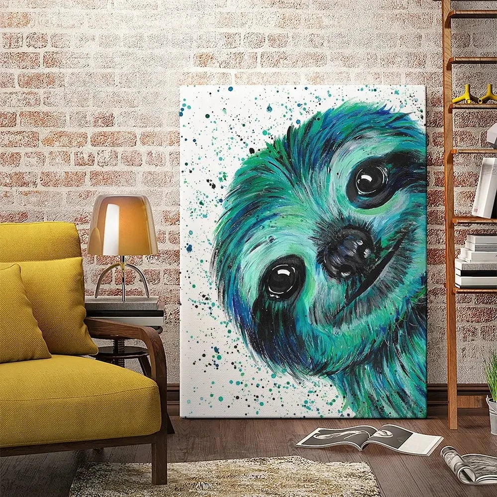 Sloth Otto Canvas Print Sloth Otto Canvas Print wall art product Emma LC Art