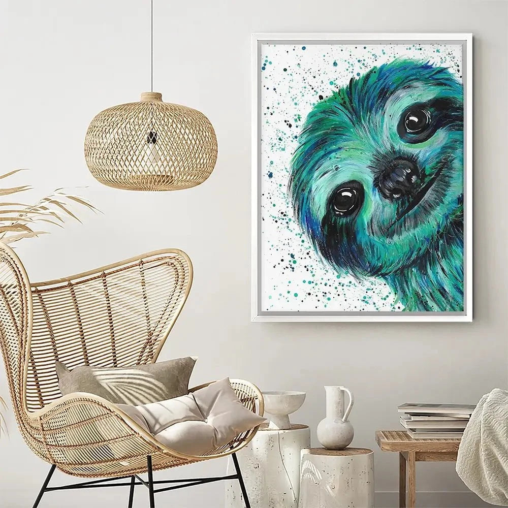 Sloth Otto Canvas Print Sloth Otto Canvas Print wall art product Emma LC Art