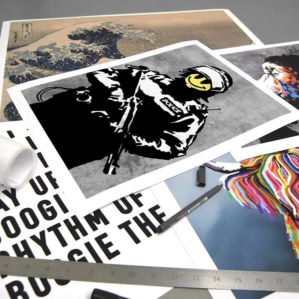 Smiley Copper Art Print Smiley Copper Art Print wall art product Banksy