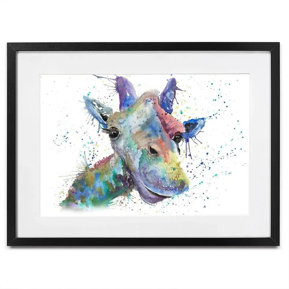 Smiling Giraffe Framed Art Print Smiling Giraffe Framed Art Print wall art product Jamie Taylor