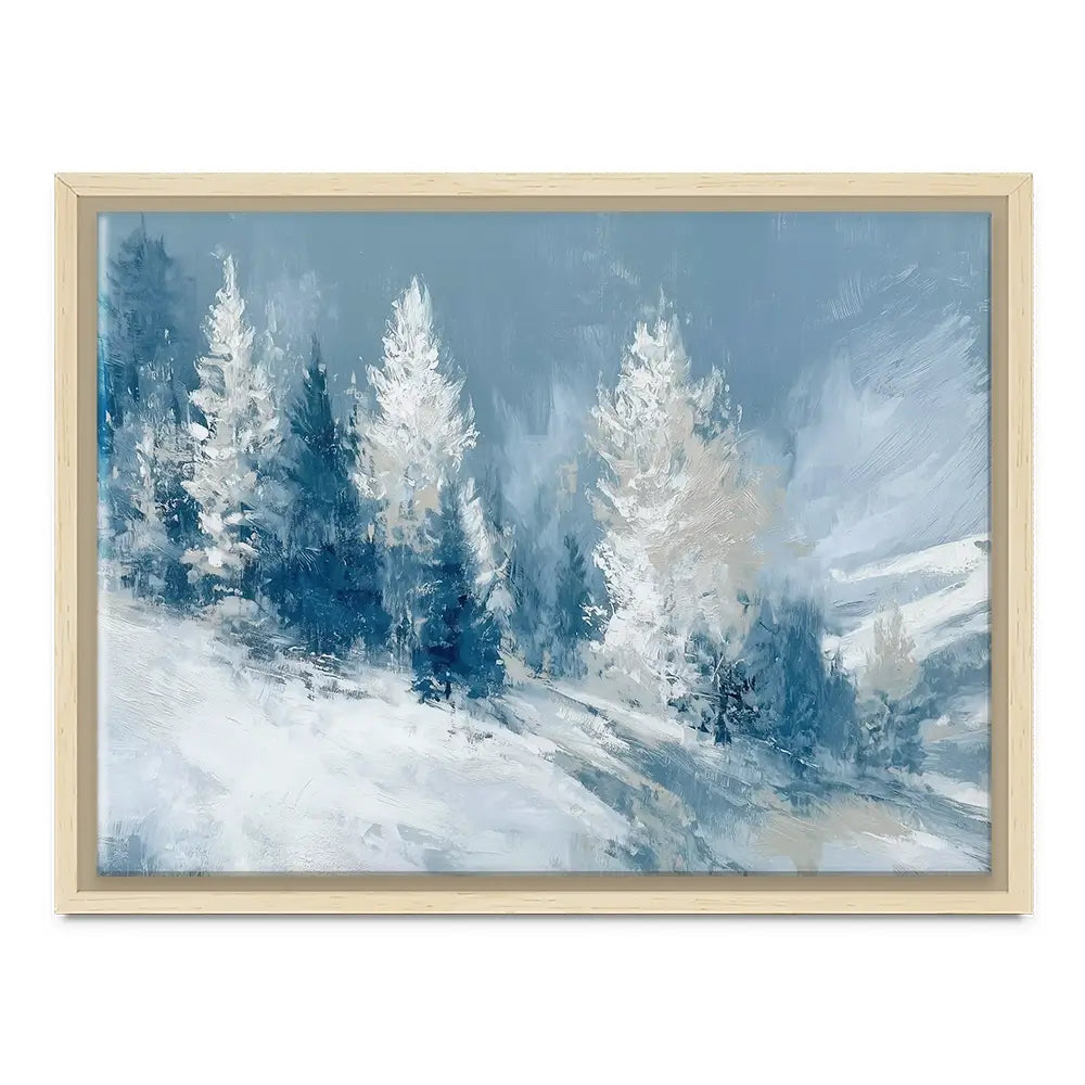 Snowy Pines On A Ridge Canvas Print Snowy Pines On A Ridge Canvas Print wall art product Chromatic Storm Studio