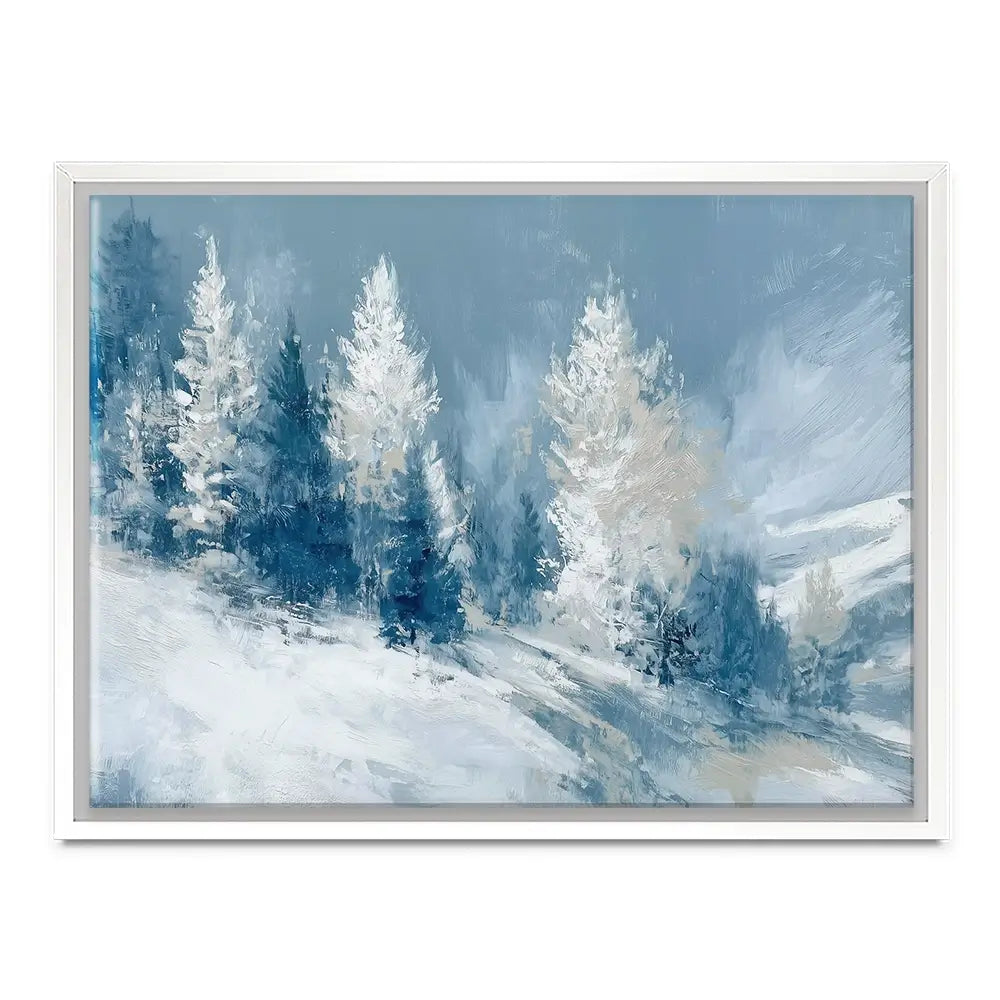 Snowy Pines On A Ridge Canvas Print Snowy Pines On A Ridge Canvas Print wall art product Chromatic Storm Studio