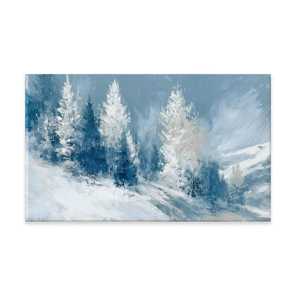 Snowy Pines On A Ridge Canvas Print Snowy Pines On A Ridge Canvas Print wall art product Chromatic Storm Studio