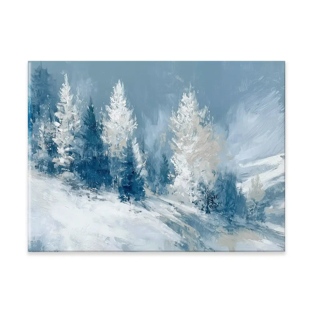 Snowy Pines On A Ridge Canvas Print Snowy Pines On A Ridge Canvas Print wall art product Chromatic Storm Studio