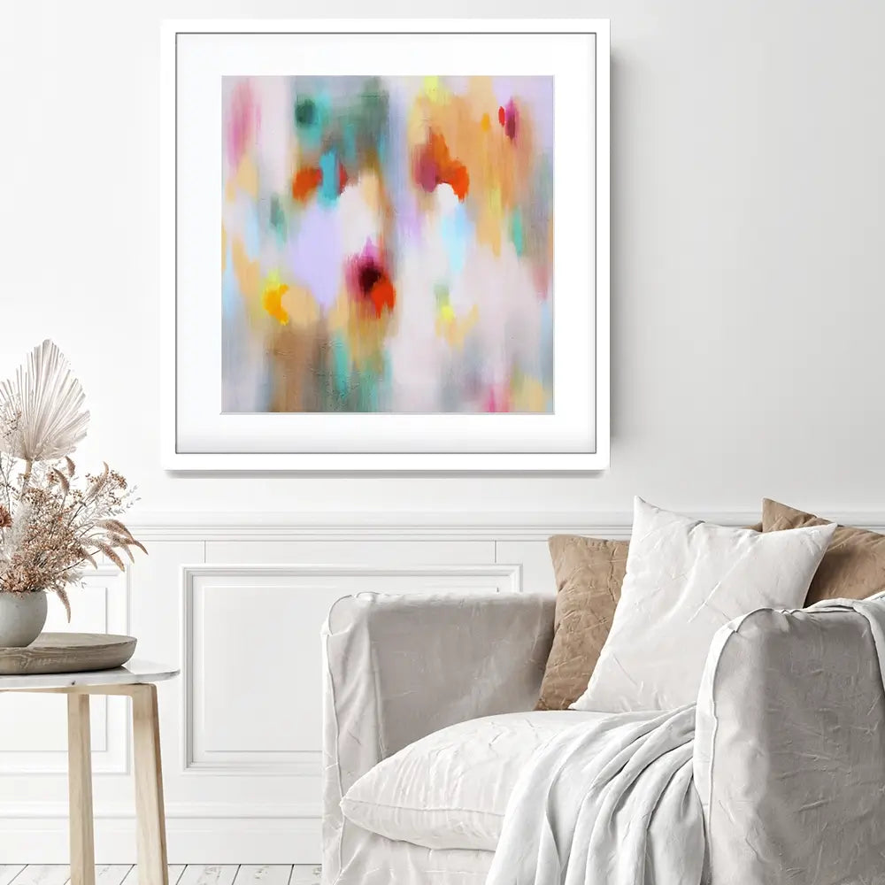 Social Colourfield Square Framed Art Print Social Colourfield Square Framed Art Print wall art product Studio Paint-Ing