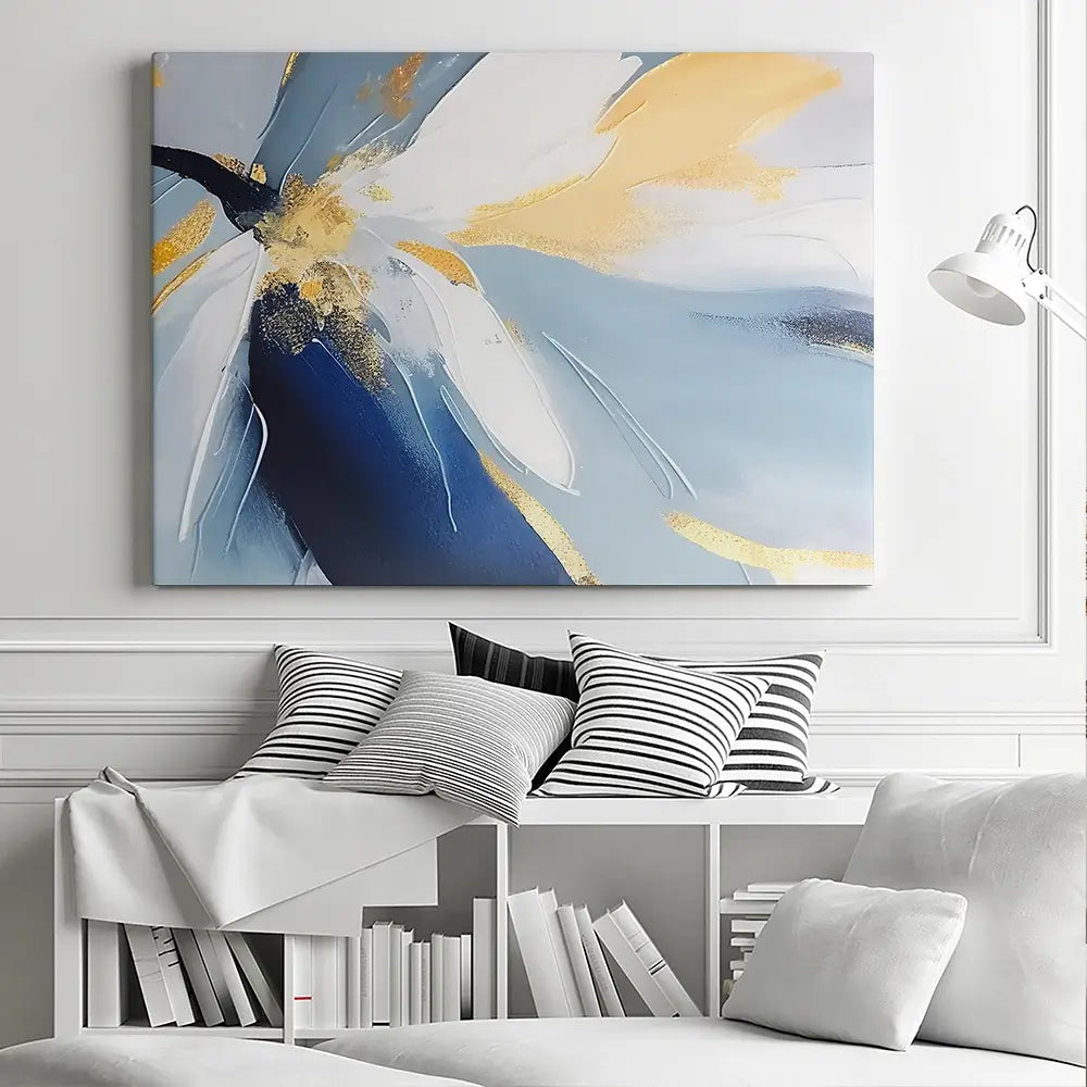 Soft Blue Petals Canvas Print Soft Blue Petals Canvas Print wall art product Art Print Shop