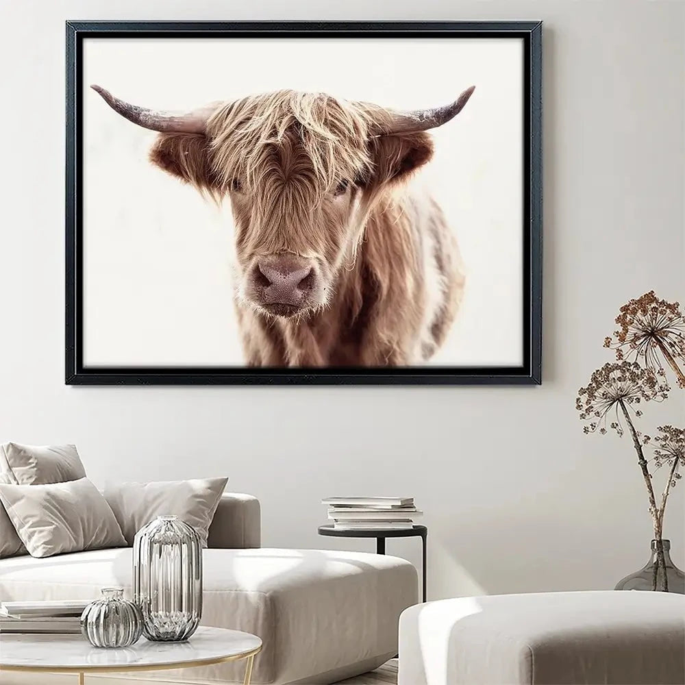 Soft Brown Highland Cow Canvas Print Soft Brown Highland Cow Canvas Print wall art product alfee0 / Shutterstock