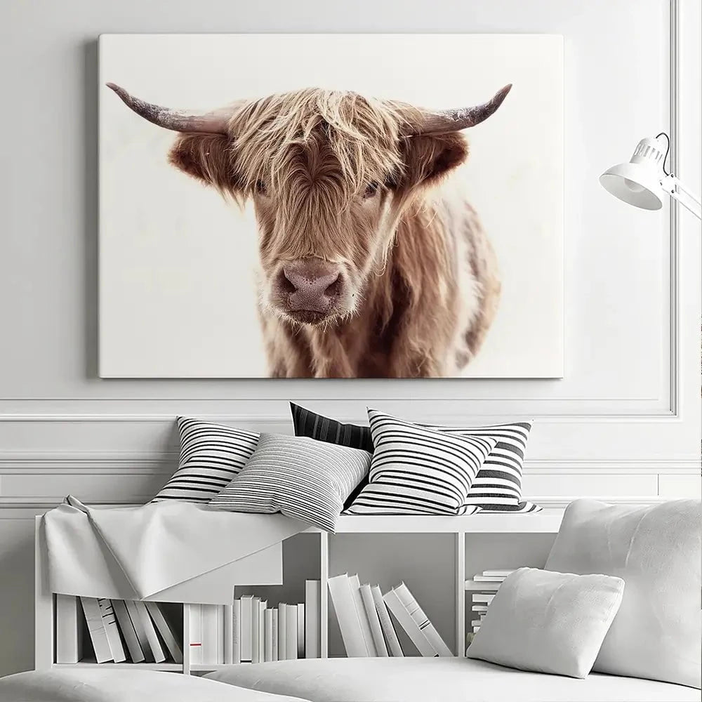 Soft Brown Highland Cow Canvas Print Soft Brown Highland Cow Canvas Print wall art product alfee0 / Shutterstock