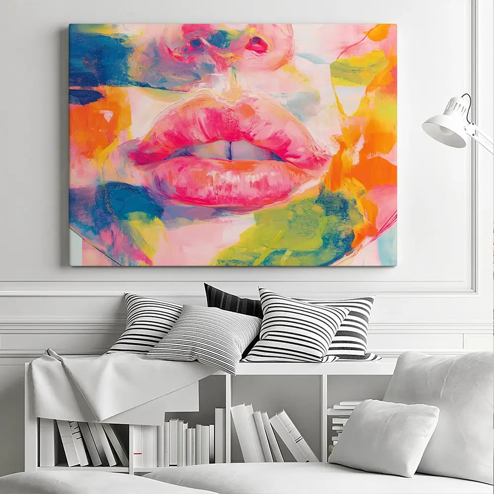 Soft Focus Lips Canvas Print Soft Focus Lips Canvas Print wall art product Chromatic Storm Studio