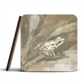 Soft Frog On Bromeliad Coaster Set Soft Frog On Bromeliad Coaster Set wall art product Chromatic Storm Studio