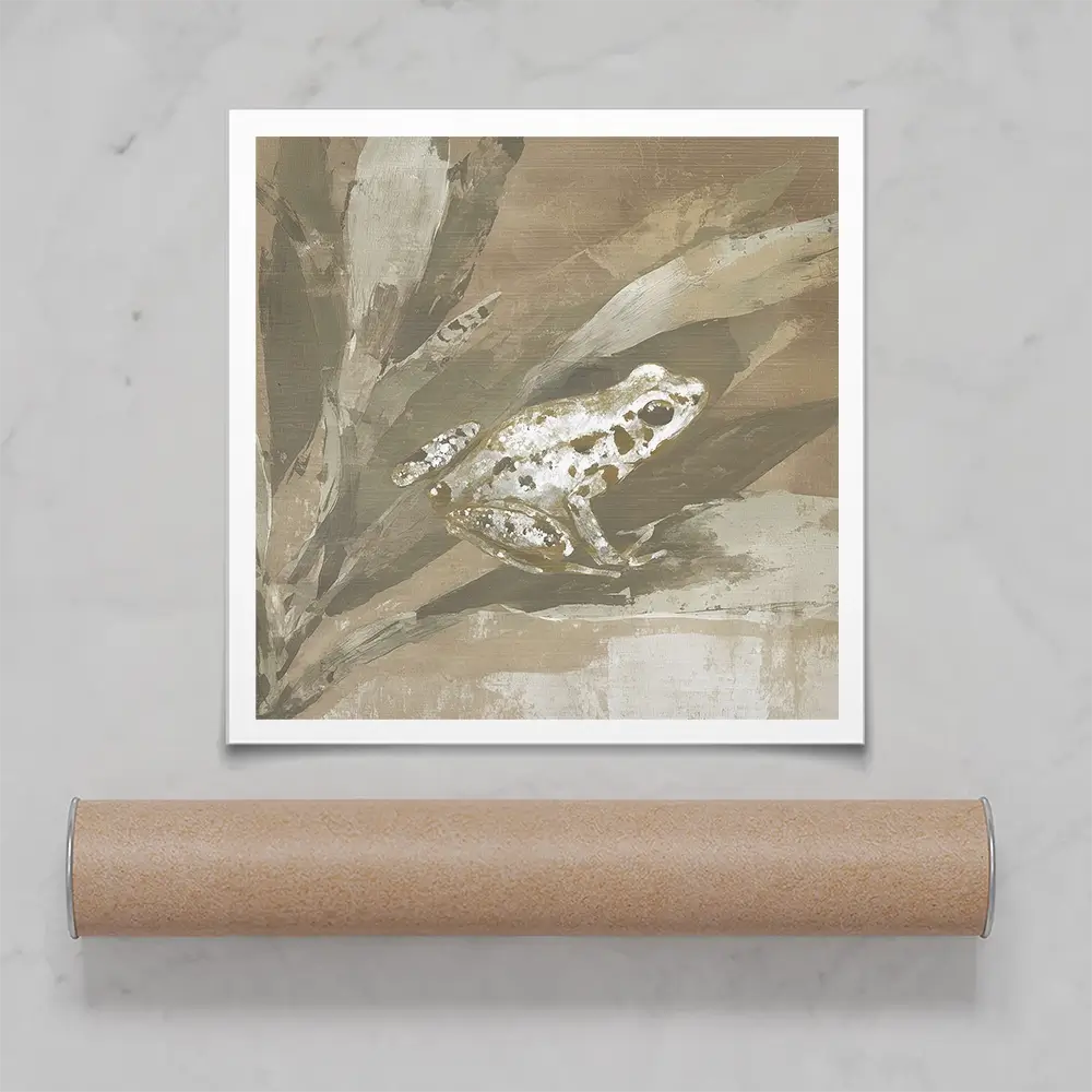 Soft Frog On Bromeliad Square Art Print Soft Frog On Bromeliad Square Art Print wall art product Chromatic Storm Studio
