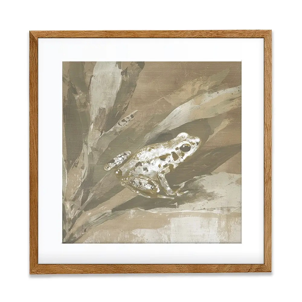 Soft Frog On Bromeliad Square Framed Art Print Soft Frog On Bromeliad Square Framed Art Print wall art product Chromatic Storm Studio