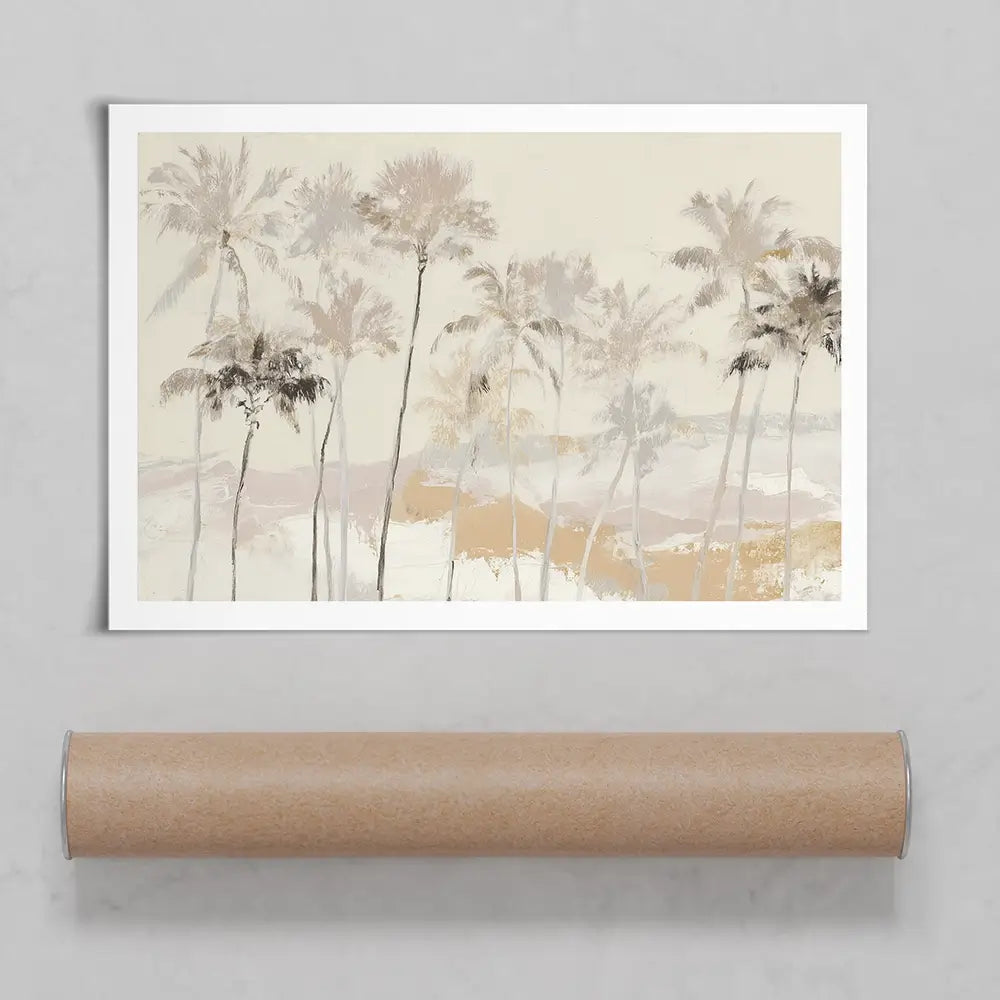 Soft Palm Row Art Print Soft Palm Row Art Print wall art product Chromatic Storm Studio
