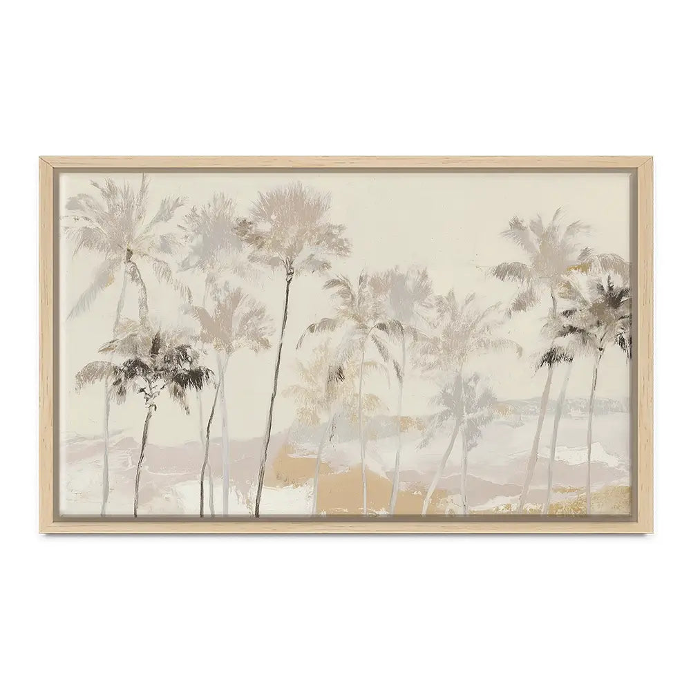 Soft Palm Row Canvas Print Soft Palm Row Canvas Print wall art product Chromatic Storm Studio
